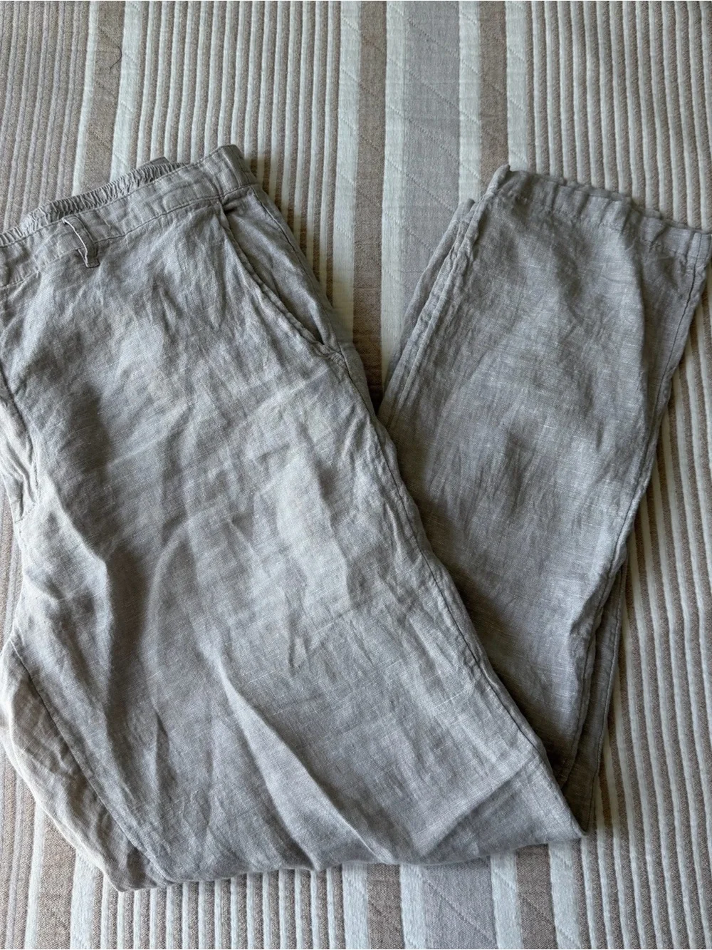 Daniel Hechter Men's Linen Chinos - Light Gray